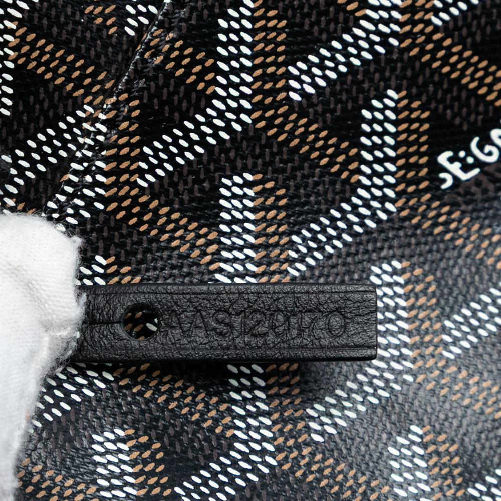 Goyard AB Goyard Black Coated Canvas Fabric Goyardine Saint Louis PM France