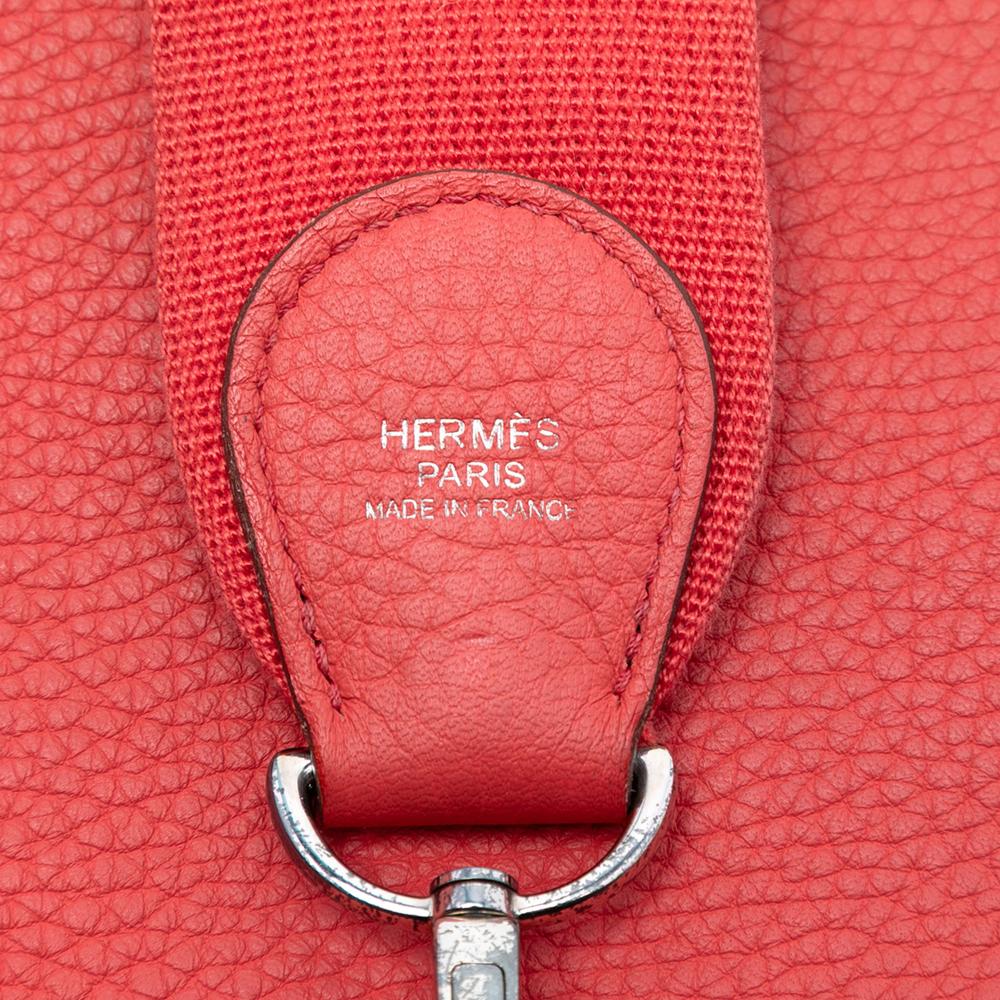 Hermès B Hermès Red Calf Leather Clemence Evelyne III 33 France