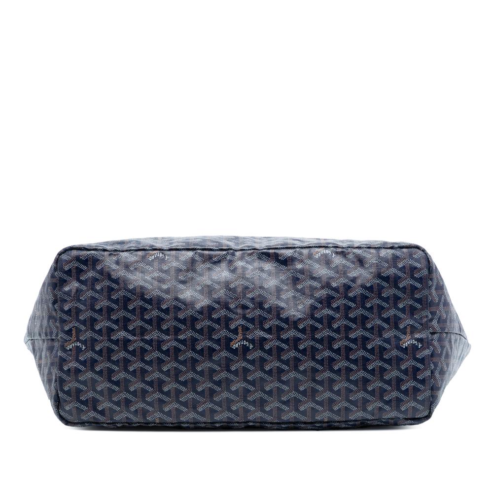 Goyard B Goyard Blue Coated Canvas Fabric Goyardine Saint Louis GM France
