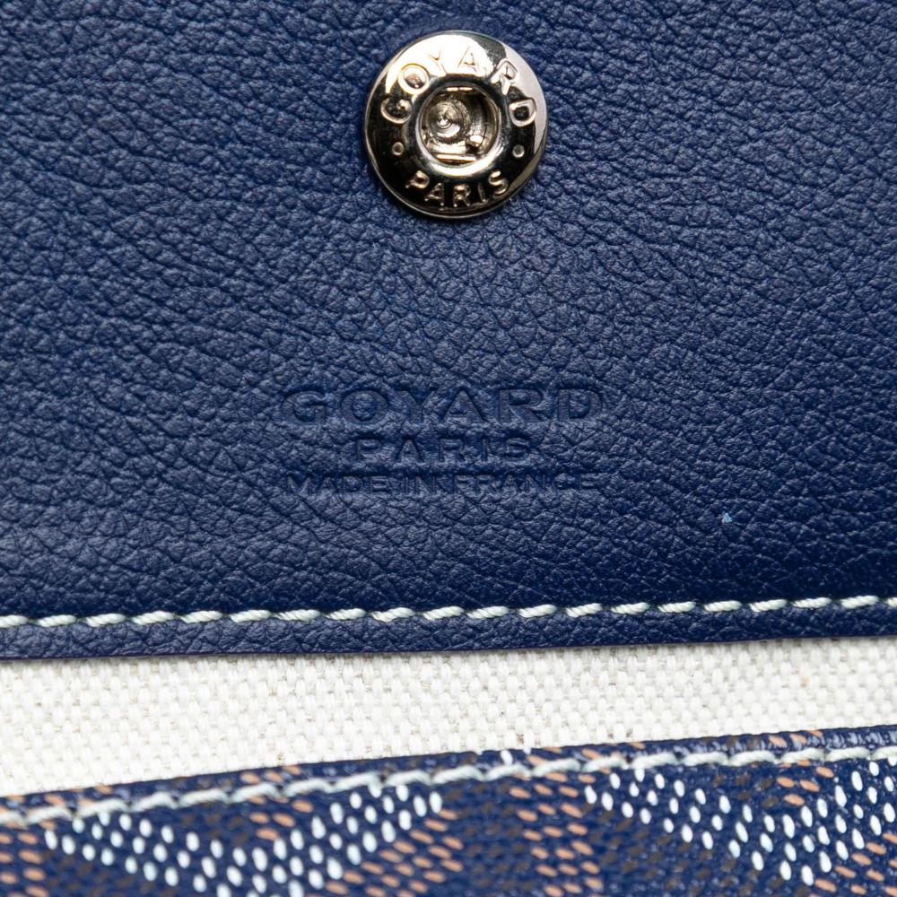Goyard B Goyard Blue Coated Canvas Fabric Goyardine Saint Louis GM France