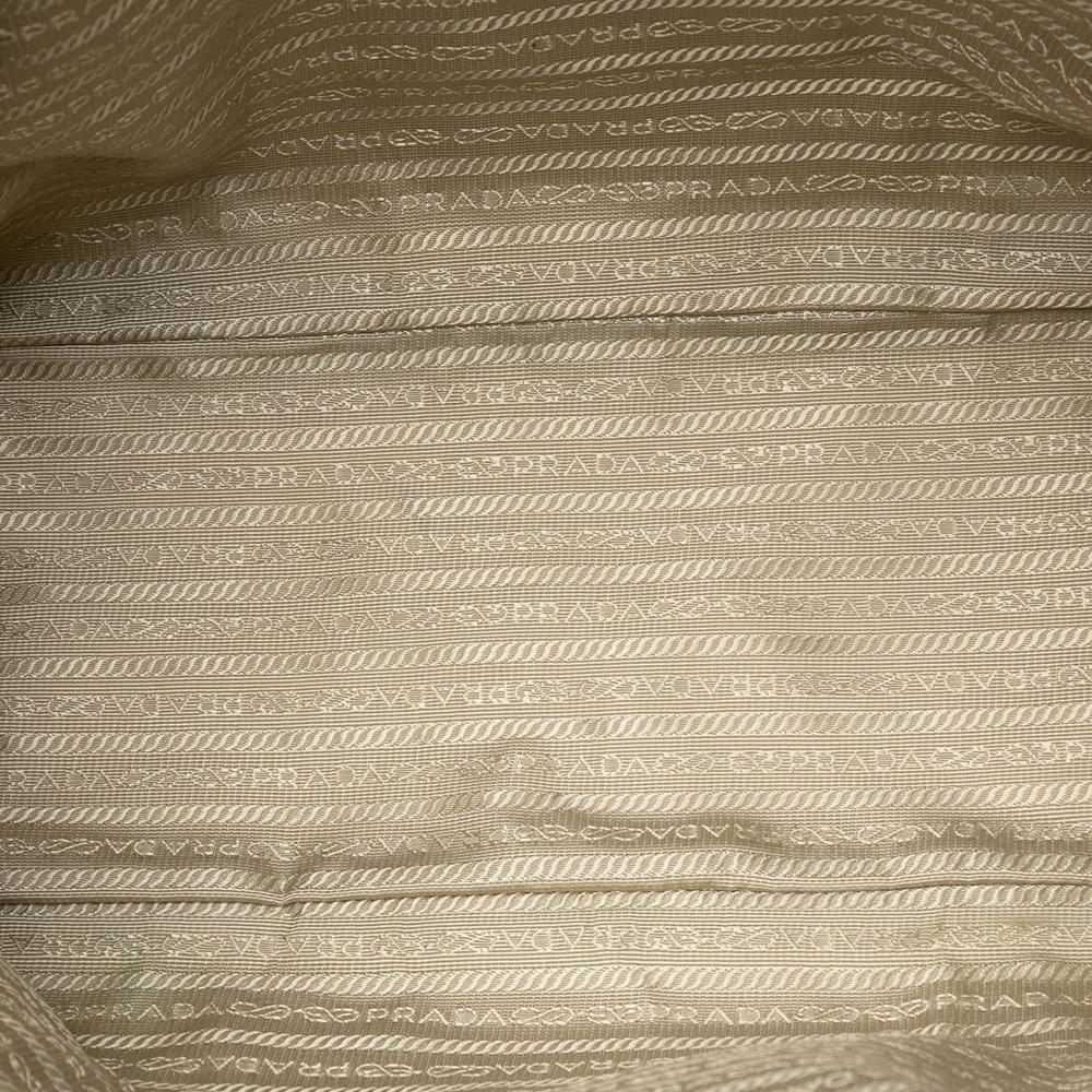 Prada B Prada Blue Peacock Calf Leather Vitello Shine Satchel Italy