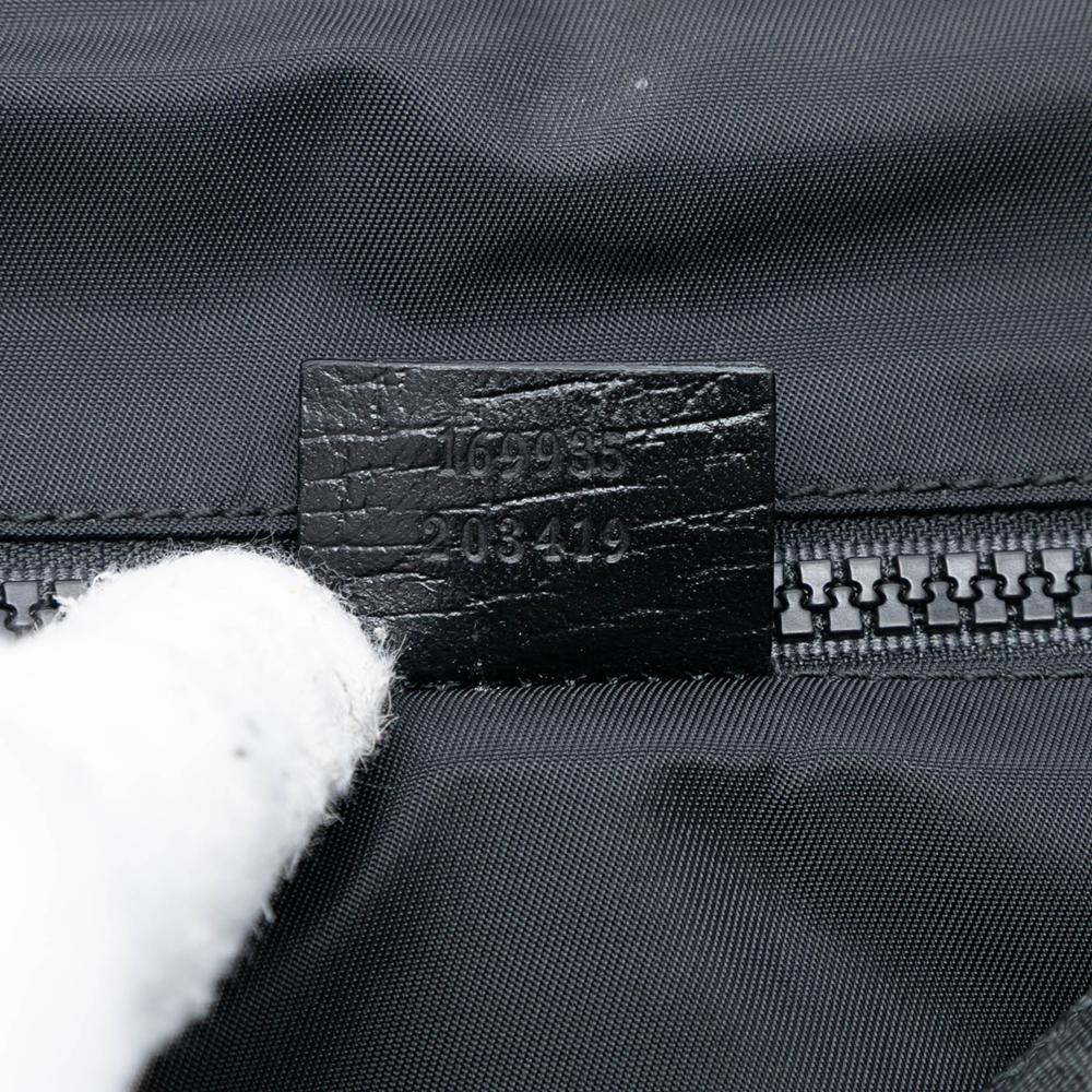 Gucci AB Gucci Gray Coated Canvas Fabric GG Supreme Flap Messenger Bag Italy