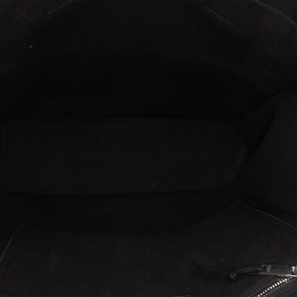 Saint Laurent AB Saint Laurent Black Canvas Fabric Rive Gauche North South Tote Italy