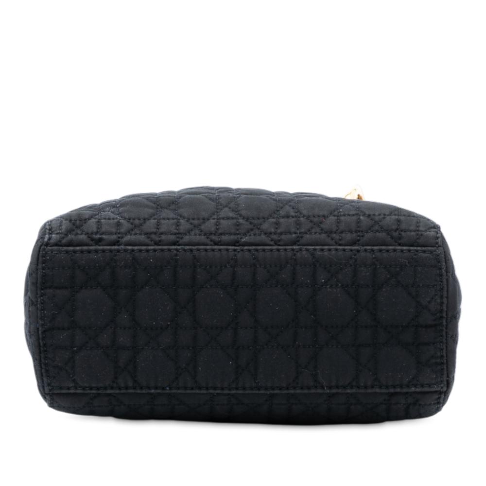 Christian Dior B Dior Black Nylon Fabric Mini Cannage Lady Dior Italy