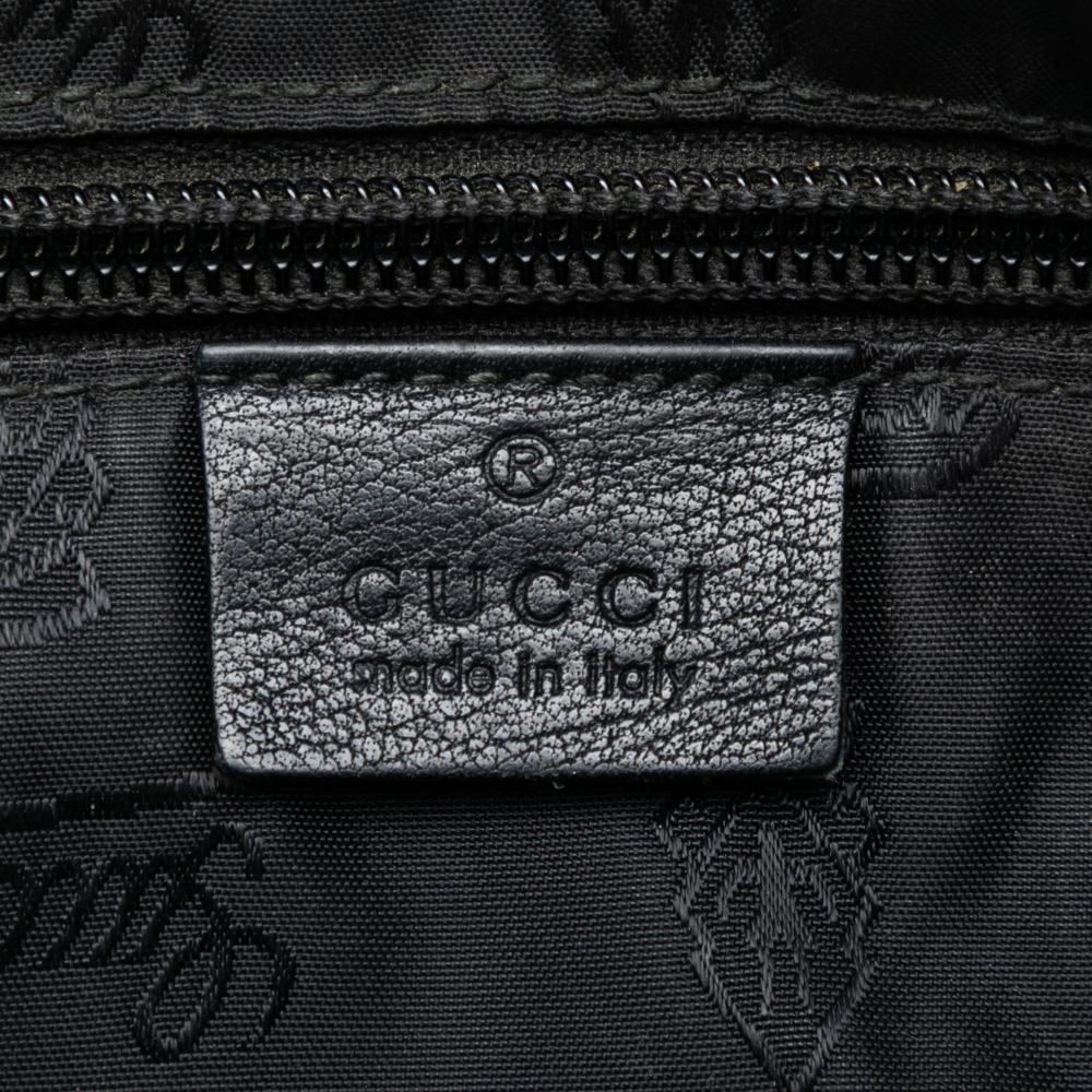 Gucci B Gucci Black Calf Leather Guccissima Crossbody Italy