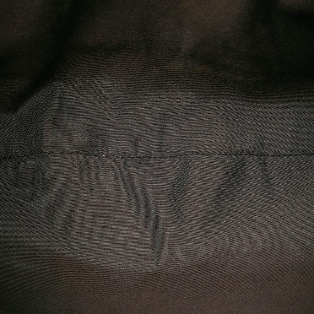 Gucci B Gucci Brown Beige Coated Canvas Fabric GG Crystal Abbey D Ring Convertible Tote Italy