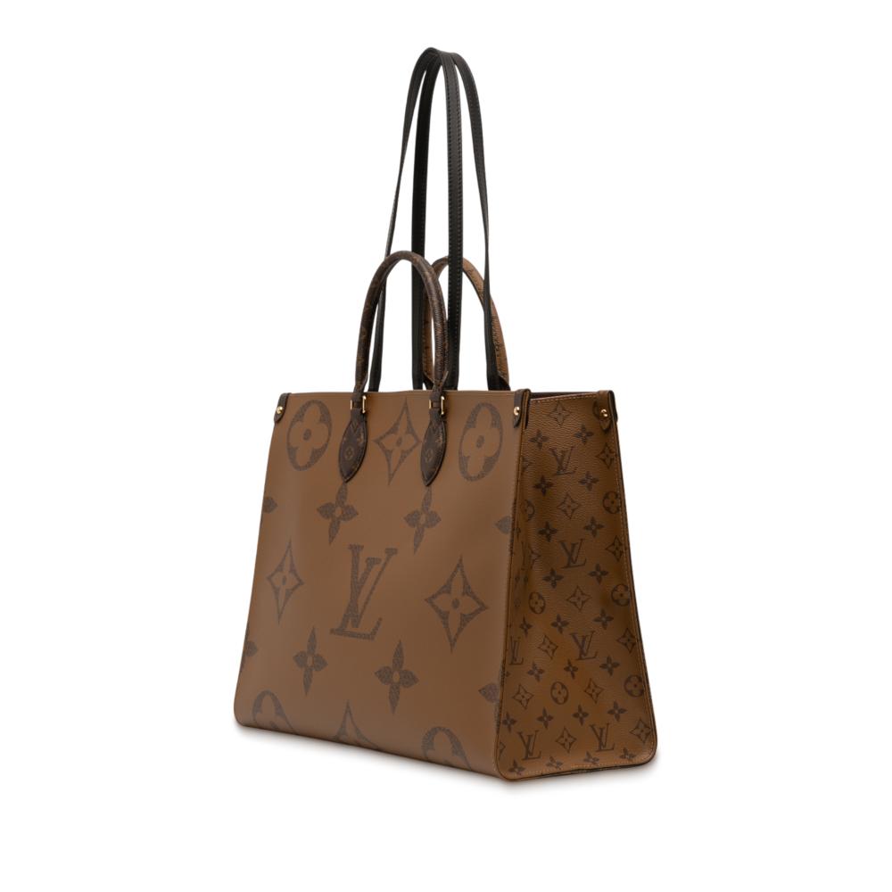 Louis Vuitton AB Louis Vuitton Brown Monogram Canvas Fabric Monogram Reverse Giant OnTheGo GM Italy