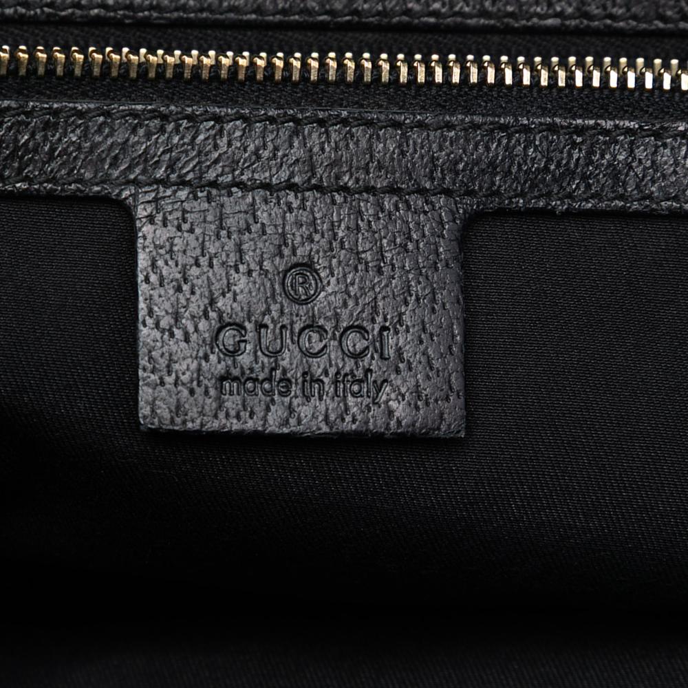 Gucci B Gucci Black Velvet Fabric Horsebit Web Treasure Boston Bag Italy