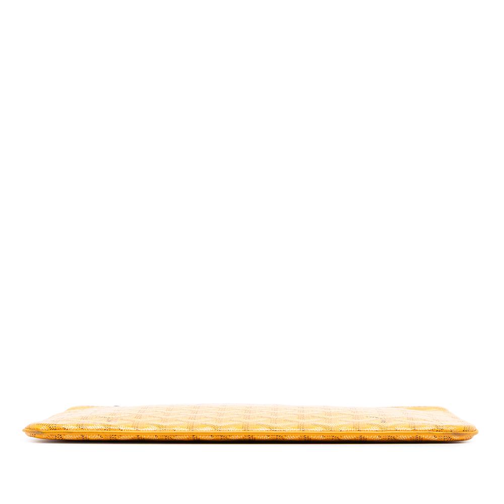 Goyard AB Goyard Yellow Coated Canvas Fabric Goyardine Senat MM France