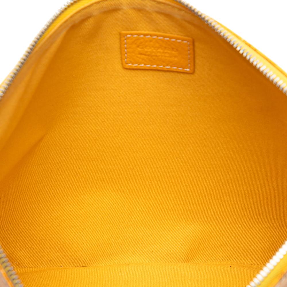 Goyard AB Goyard Yellow Coated Canvas Fabric Goyardine Senat MM France