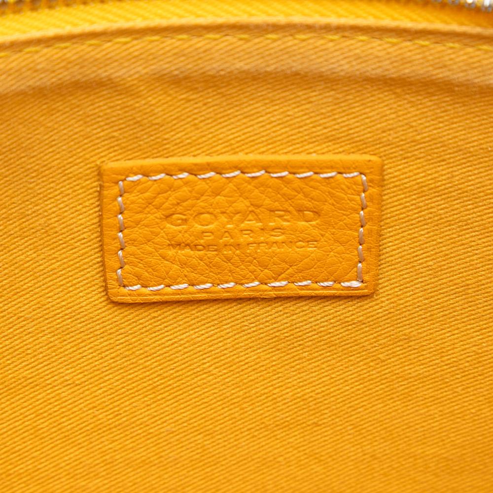 Goyard AB Goyard Yellow Coated Canvas Fabric Goyardine Senat MM France