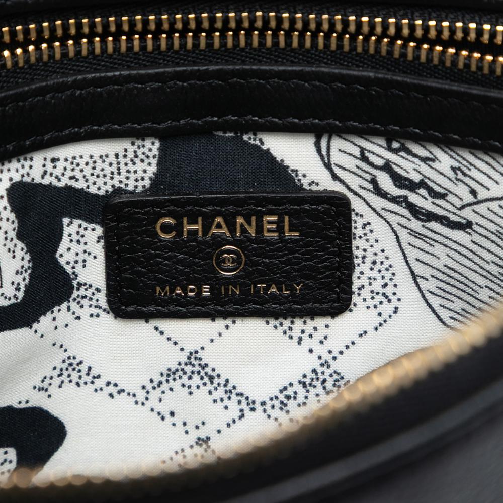 Chanel AB Chanel Black Caviar Leather Leather Medium Caviar Lucky Clover O Case Clutch Italy