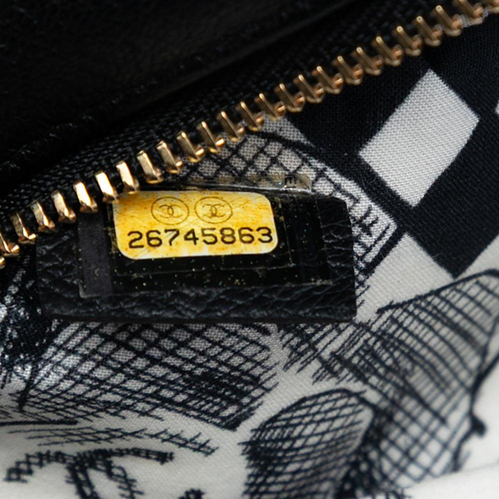 Chanel AB Chanel Black Caviar Leather Leather Medium Caviar Lucky Clover O Case Clutch Italy