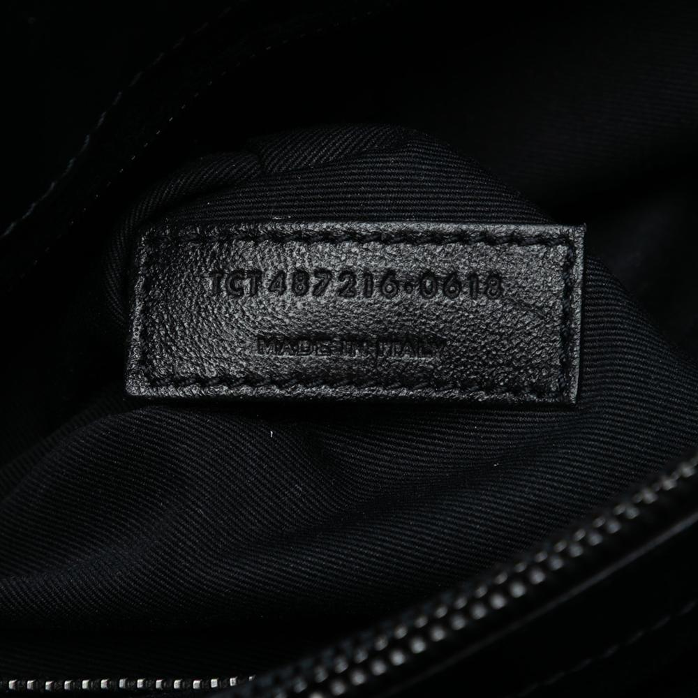 Saint Laurent B Saint Laurent Black Calf Leather Medium Matelasse Monogram Monochrome Loulou Shoulder Bag Italy