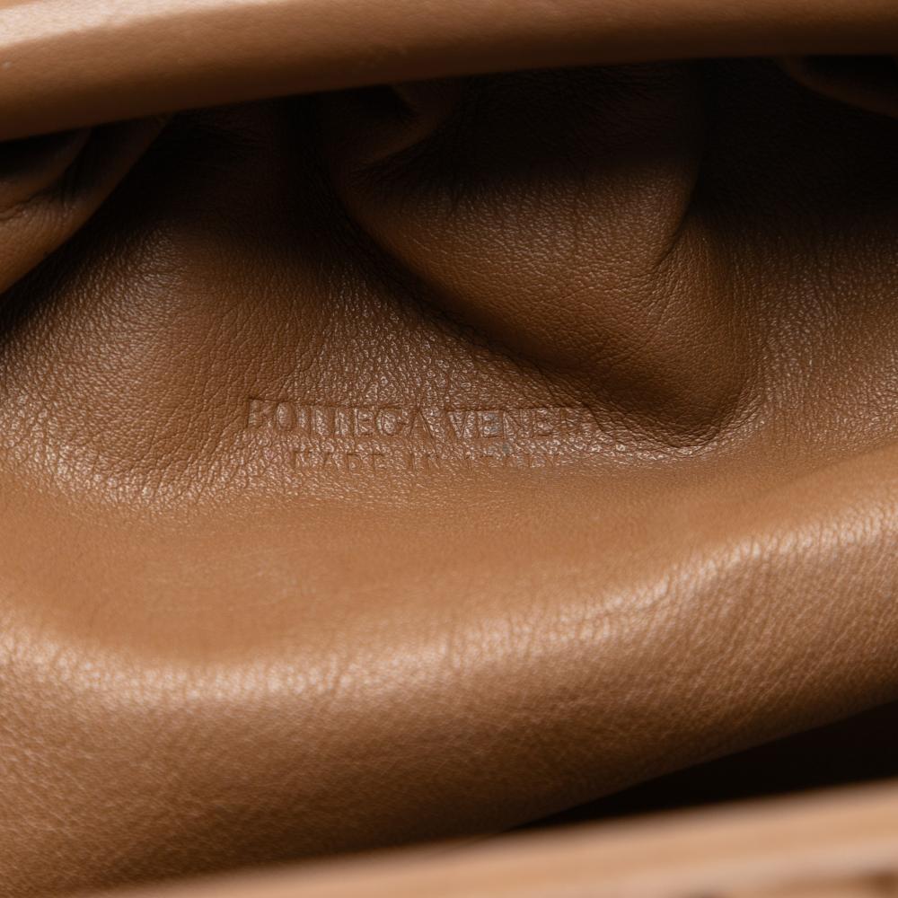 Bottega Veneta B Bottega Veneta Brown Lambskin Leather Leather Lambskin The Mini Pouch Crossbody Italy