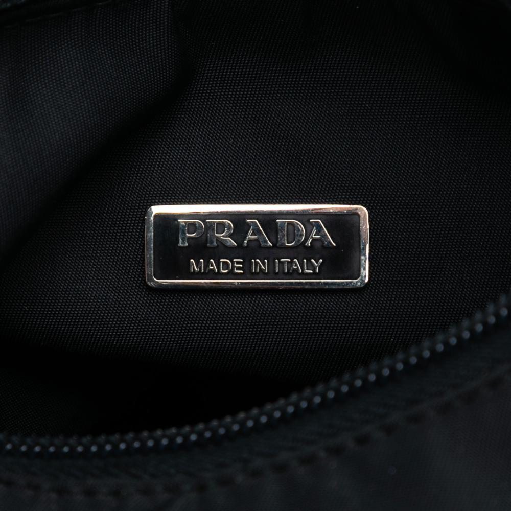 Prada AB Prada Black Nylon Fabric Mini Tessuto Sport Shoulder Bag Italy