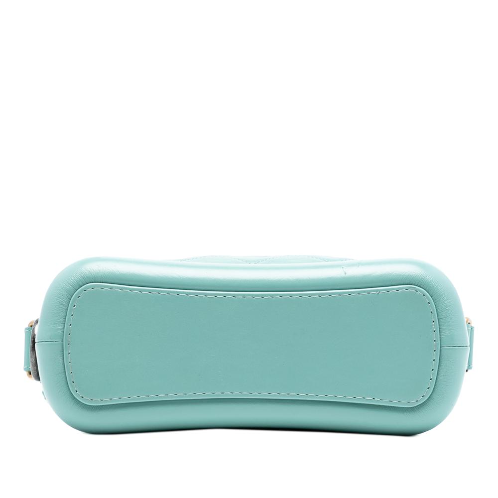 Chanel AB Chanel Blue Light Blue Calf Leather Small Aged skin Gabrielle Crossbody Italy