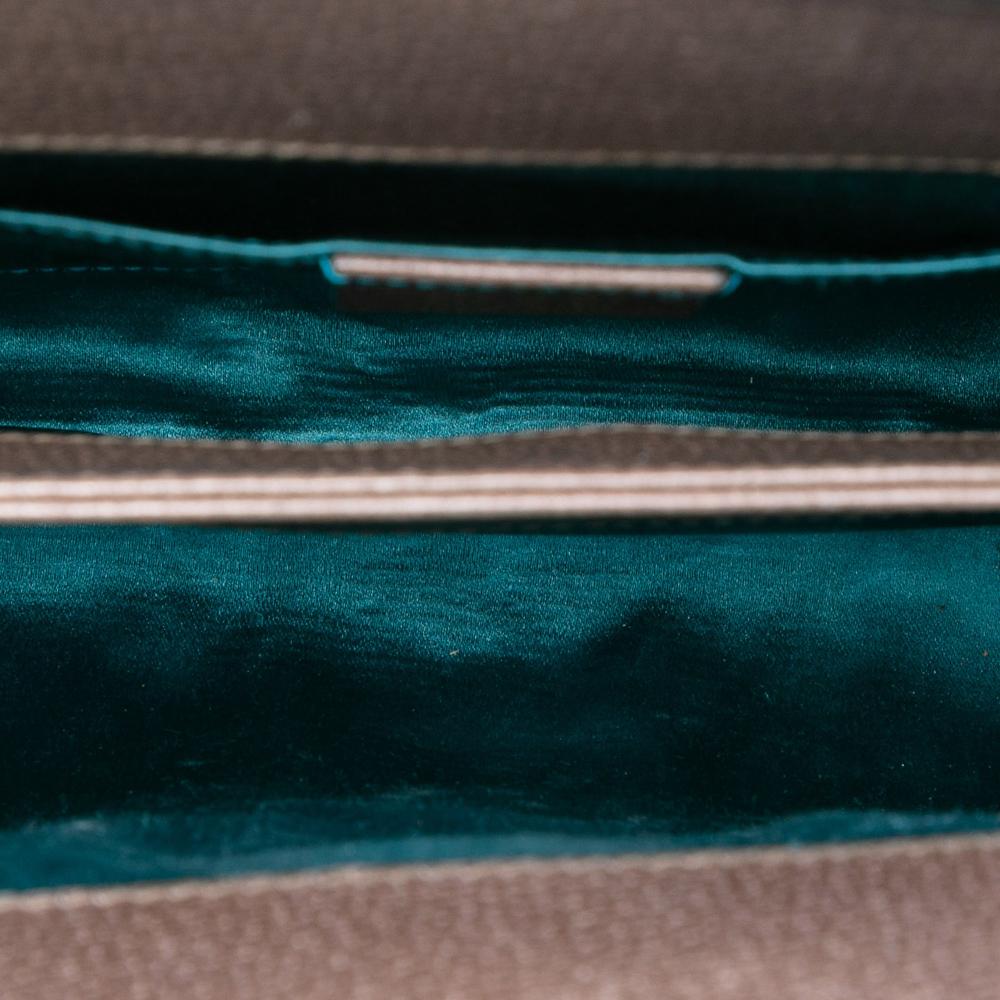 Gucci AB Gucci Brown Beige Coated Canvas Fabric Small GG Supreme Web Ophidia Chain Crossbody Italy