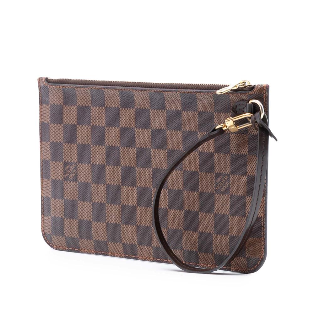 Louis Vuitton B Louis Vuitton Brown Damier Canvas Fabric Damier Ebene Neverfull Pouch MM Spain