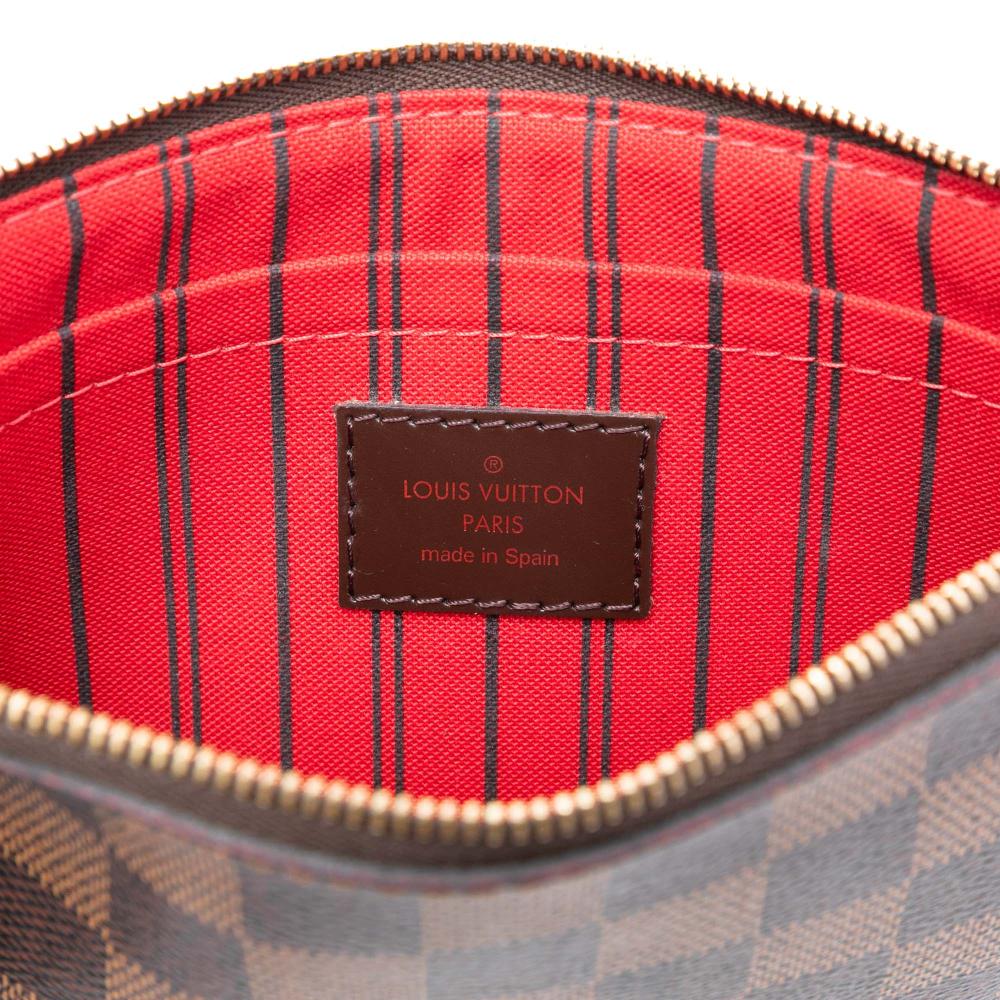 Louis Vuitton B Louis Vuitton Brown Damier Canvas Fabric Damier Ebene Neverfull Pouch MM Spain