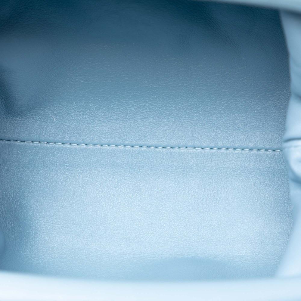 Bottega Veneta AB Bottega Veneta Blue Light Blue Lambskin Leather Leather Lambskin The Mini Pouch Crossbody Italy