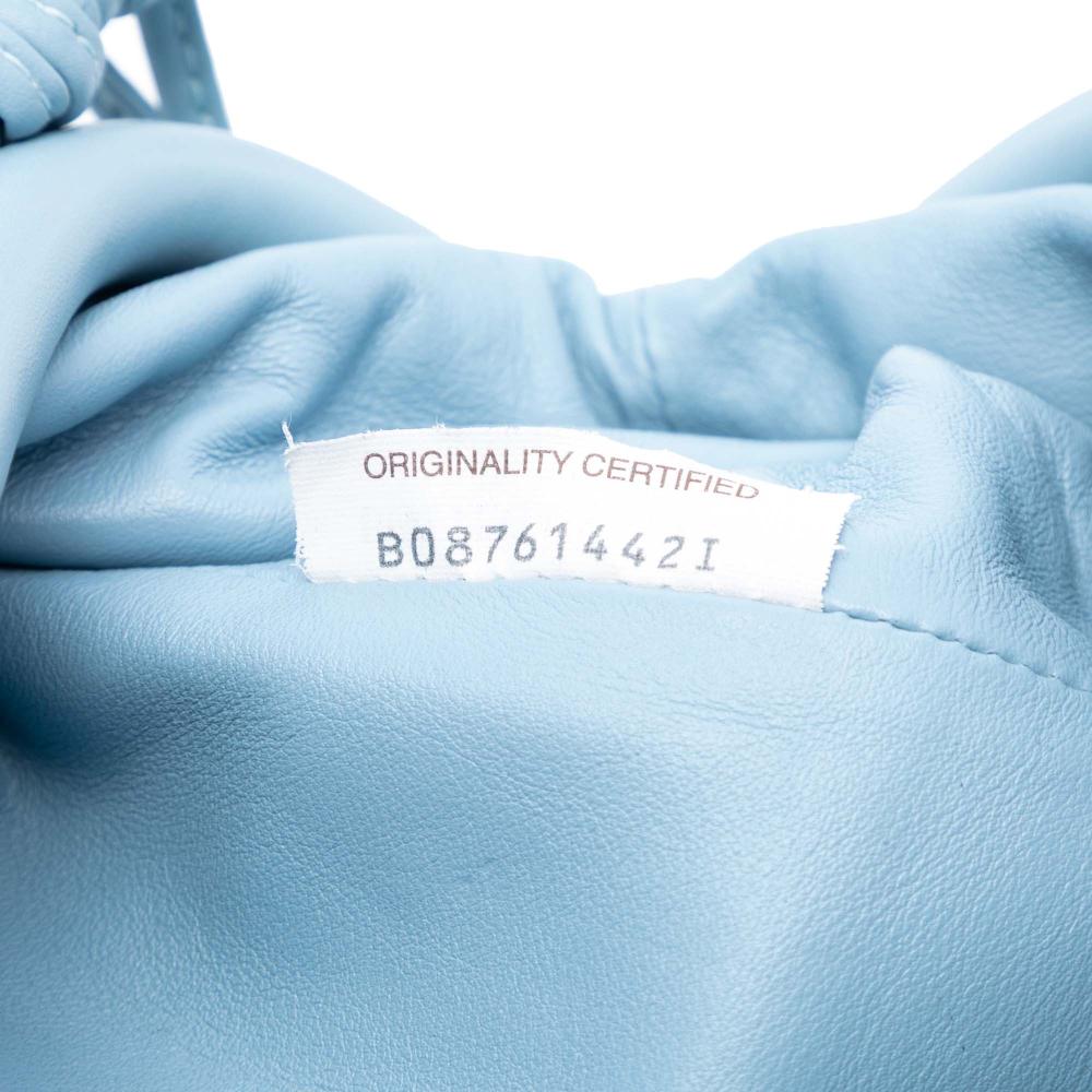 Bottega Veneta AB Bottega Veneta Blue Light Blue Lambskin Leather Leather Lambskin The Mini Pouch Crossbody Italy