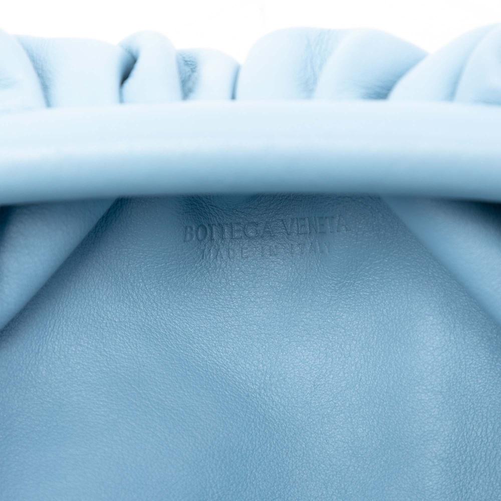 Bottega Veneta AB Bottega Veneta Blue Light Blue Lambskin Leather Leather Lambskin The Mini Pouch Crossbody Italy