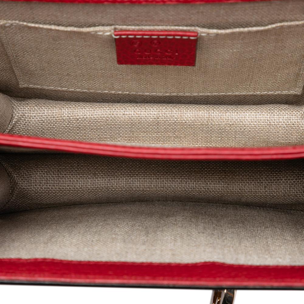 Gucci B Gucci Red Calf Leather Small Dollar skin Interlocking G Crossbody Italy