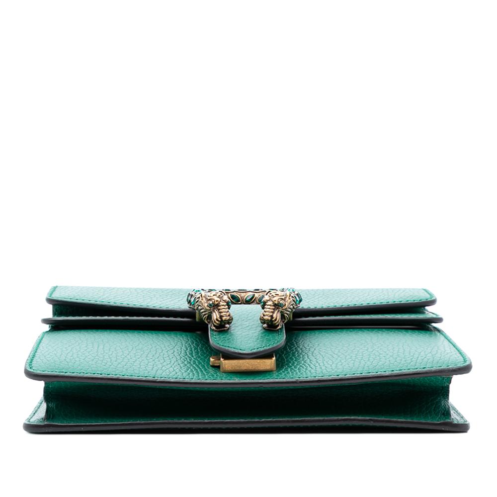 Gucci AB Gucci Green Calf Leather Small Dionysus Crossbody Italy