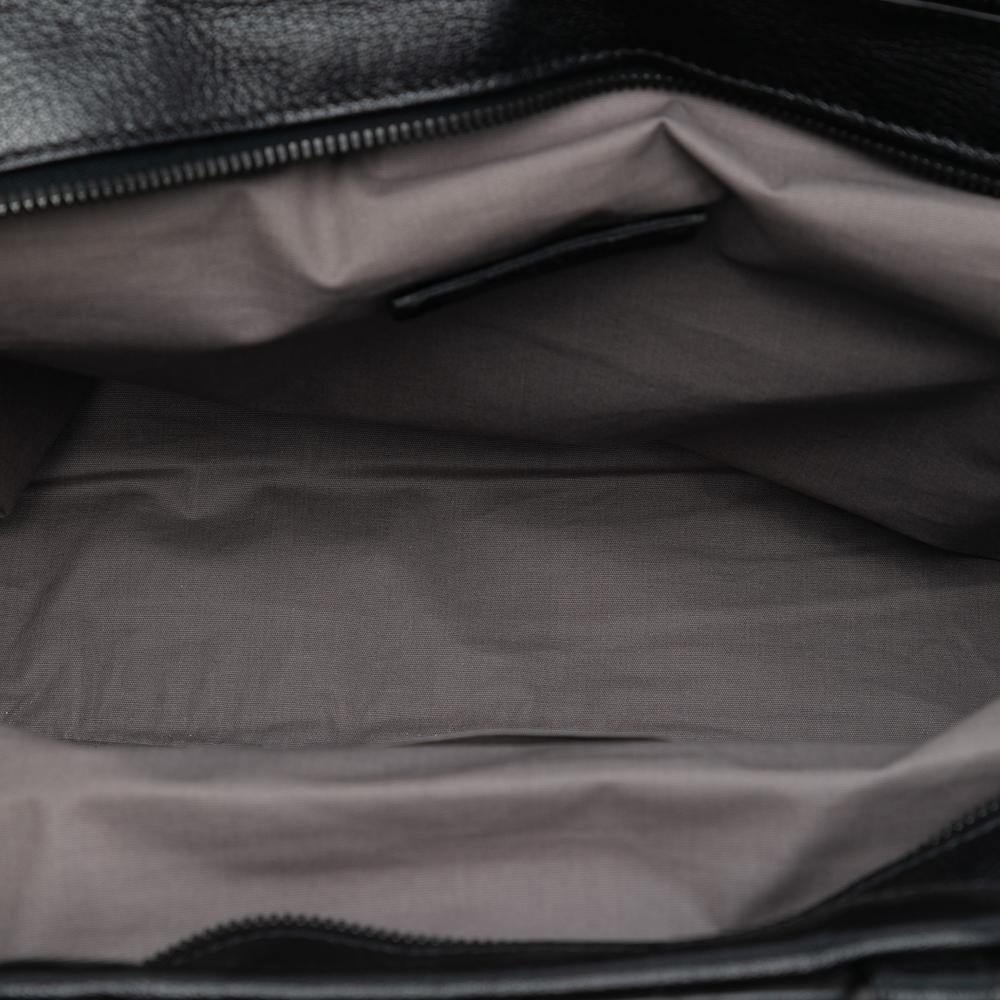 Bottega Veneta B Bottega Veneta Black Goatskin Leather Madras Sfumato Brera Handbag Italy