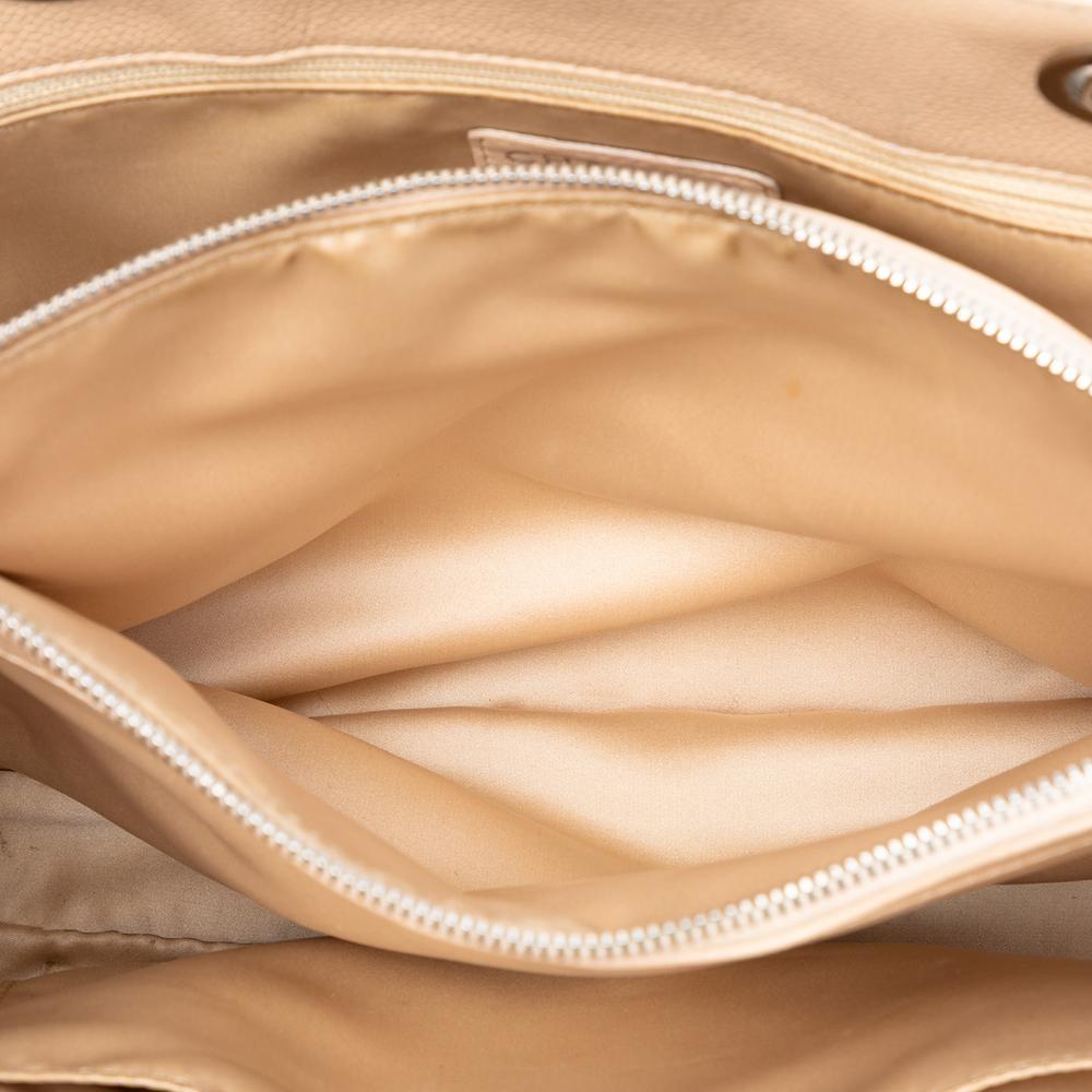 Chanel B Chanel Brown Light Beige Caviar Leather Leather Caviar Grand Shopping Tote Italy