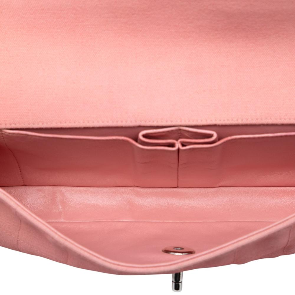 Chanel B Chanel Pink Blush Canvas Fabric Chocolate Bar East West Flap France