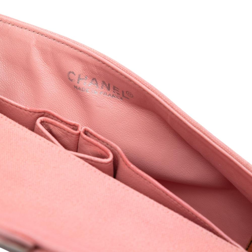 Chanel B Chanel Pink Blush Canvas Fabric Chocolate Bar East West Flap France