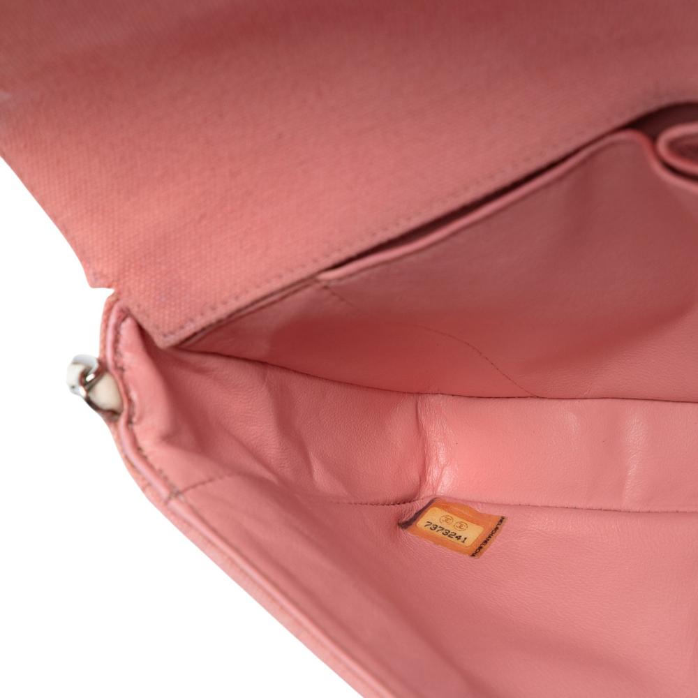 Chanel B Chanel Pink Blush Canvas Fabric Chocolate Bar East West Flap France