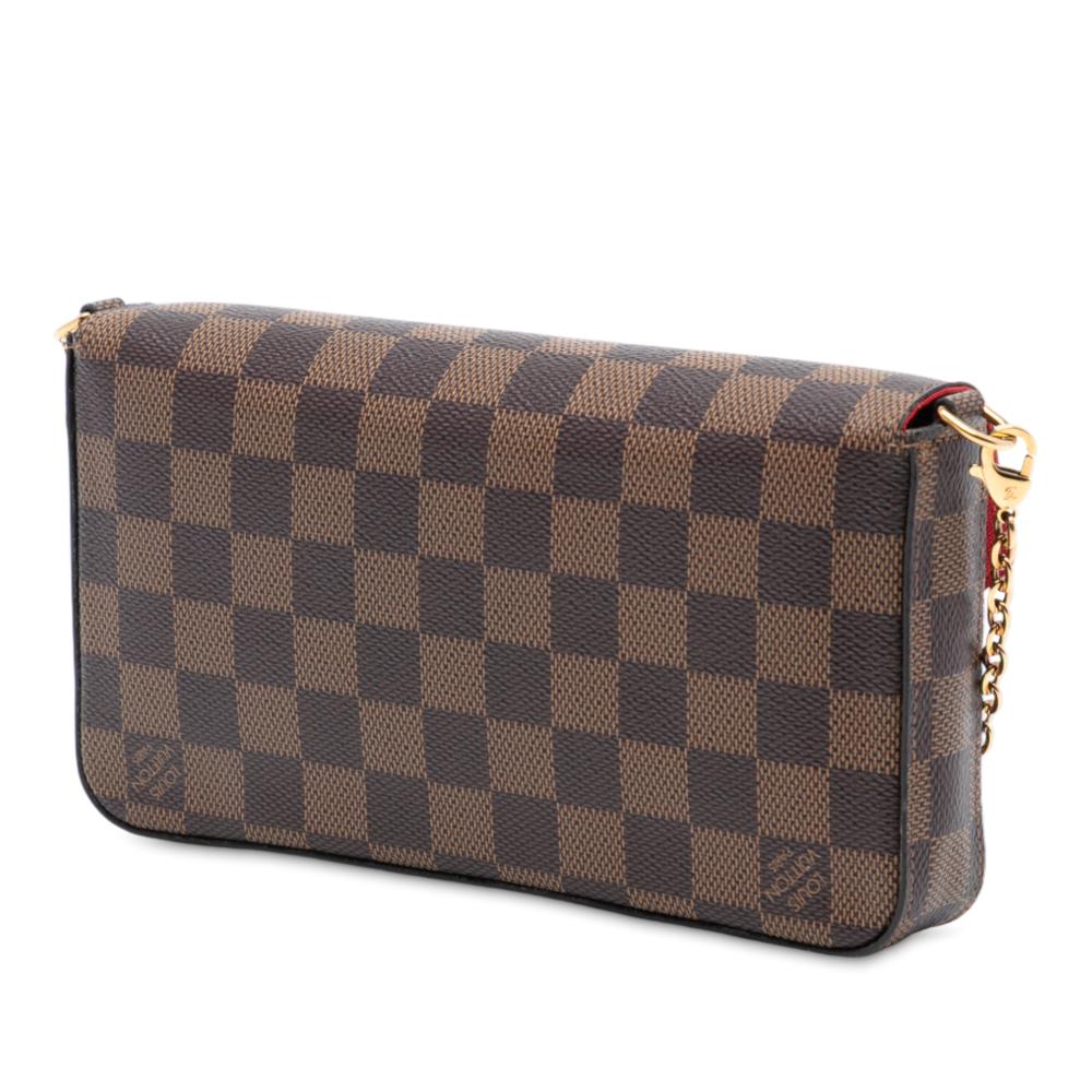 Louis Vuitton AB Louis Vuitton Brown Damier Canvas Fabric Damier Ebene Pochette Felicie France