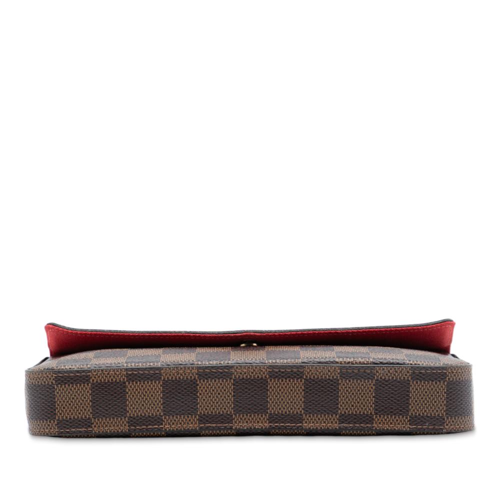 Louis Vuitton AB Louis Vuitton Brown Damier Canvas Fabric Damier Ebene Pochette Felicie France