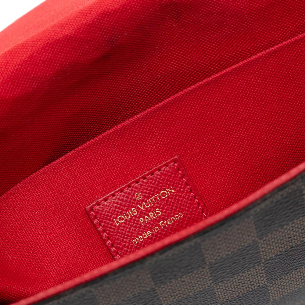 Louis Vuitton AB Louis Vuitton Brown Damier Canvas Fabric Damier Ebene Pochette Felicie France