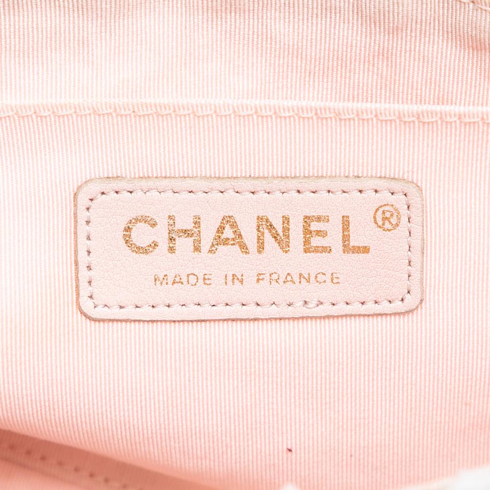 Chanel AB Chanel Pink Light Pink Tweed Fabric Medium Classic Single Flap France