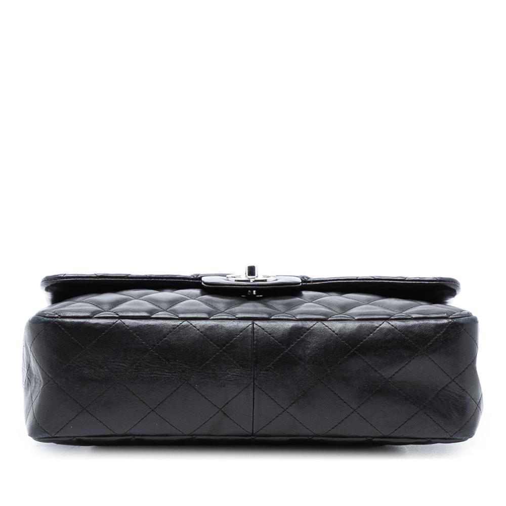 Chanel B Chanel Black Lambskin Leather Leather Jumbo Classic Lambskin Single Flap France