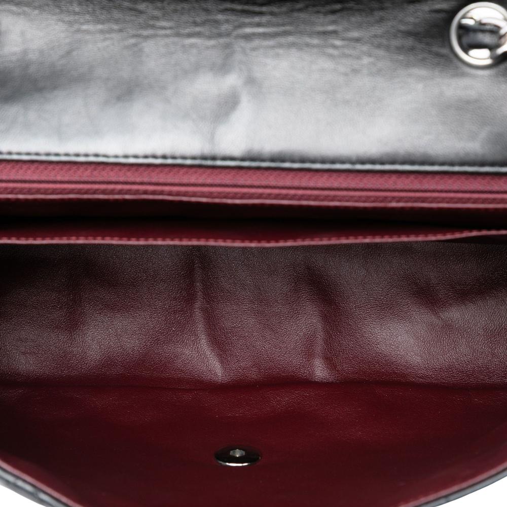 Chanel B Chanel Black Lambskin Leather Leather Jumbo Classic Lambskin Single Flap France