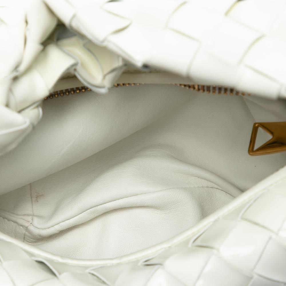 Bottega Veneta AB Bottega Veneta White Nappa Leather Leather Mini Nappa Intrecciato Jodie Italy
