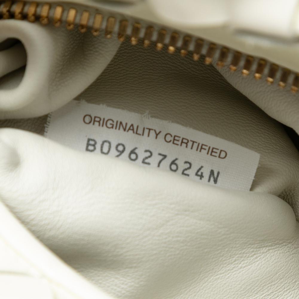 Bottega Veneta AB Bottega Veneta White Nappa Leather Leather Mini Nappa Intrecciato Jodie Italy