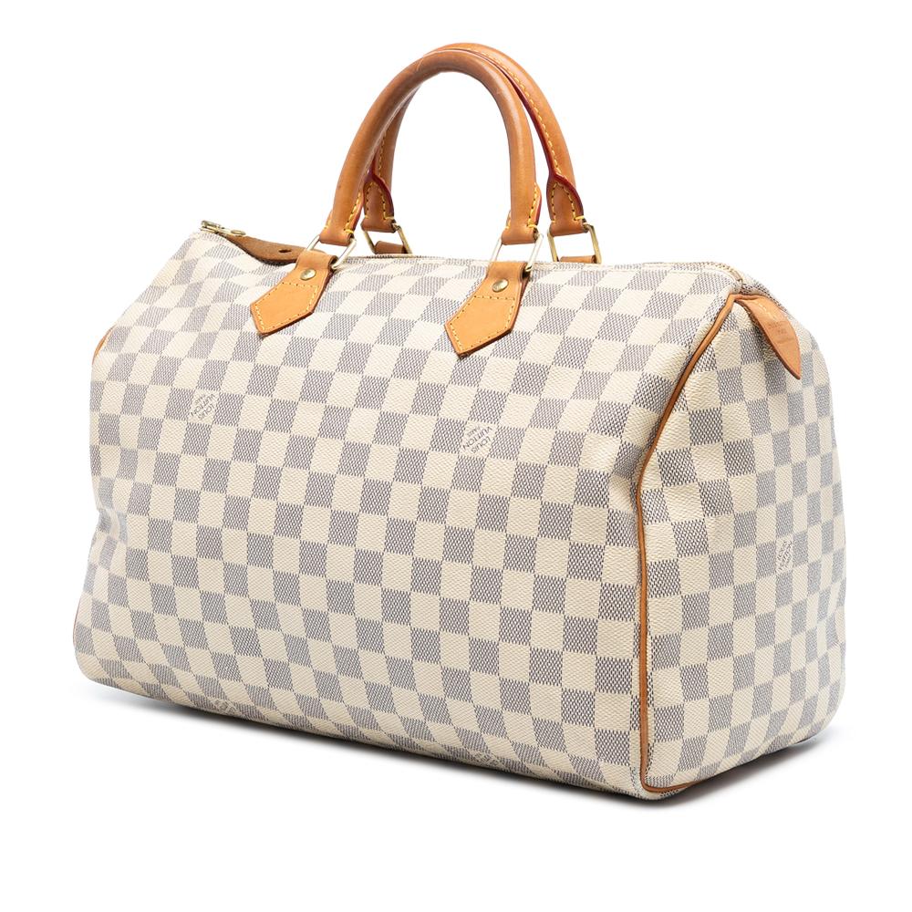 Louis Vuitton B Louis Vuitton White Damier Canvas Fabric Damier Azur Speedy 35 France