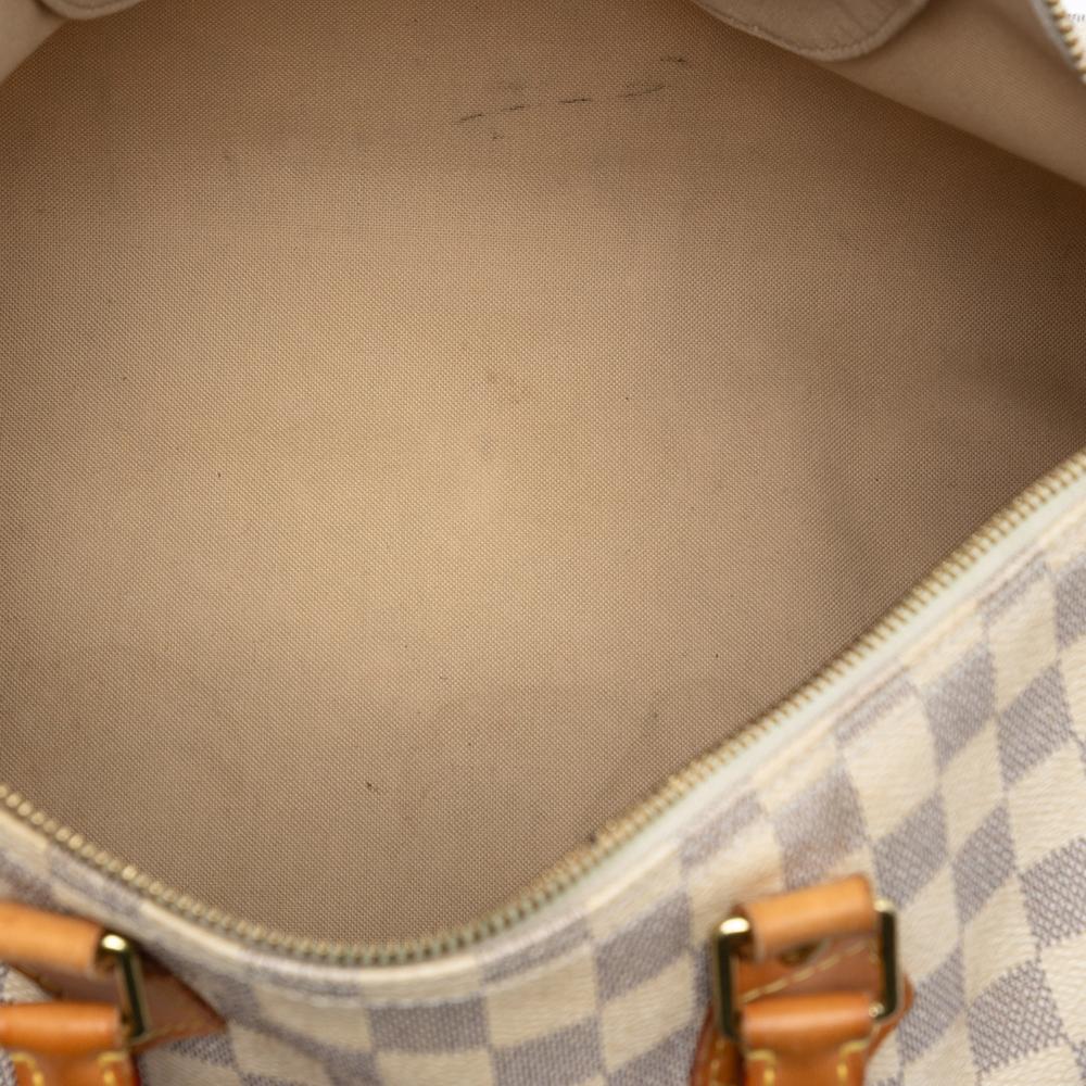 Louis Vuitton B Louis Vuitton White Damier Canvas Fabric Damier Azur Speedy 35 France