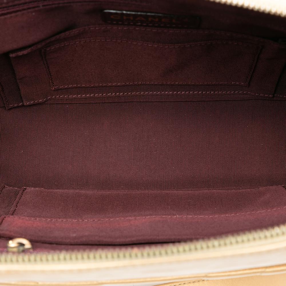 Chanel B Chanel Gold Lambskin Leather Leather CC Chevron Lambskin Camera Shoulder Bag Italy