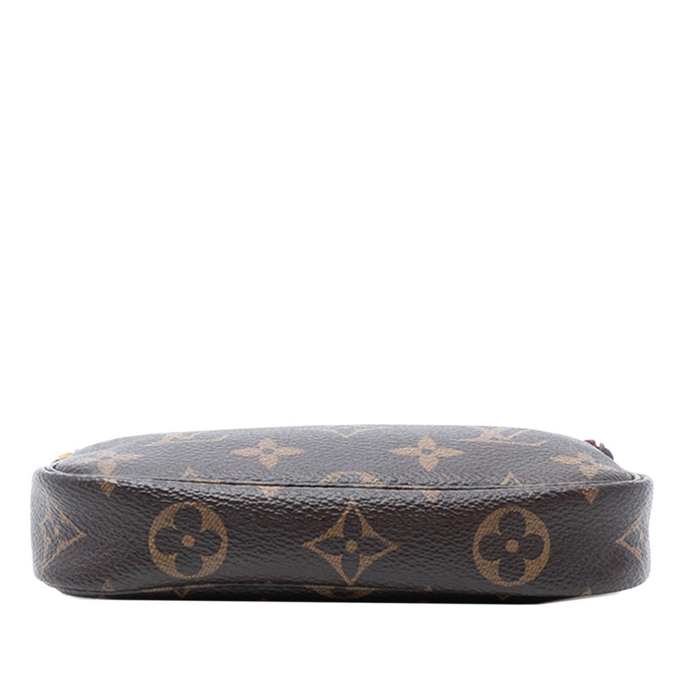 Louis Vuitton B Louis Vuitton Brown Monogram Canvas Fabric Monogram Mini Pochette Accessoires Spain