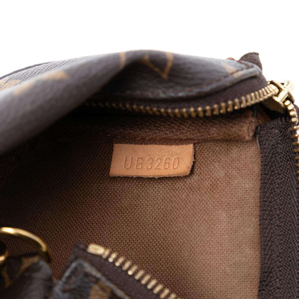 Louis Vuitton B Louis Vuitton Brown Monogram Canvas Fabric Monogram Mini Pochette Accessoires Spain