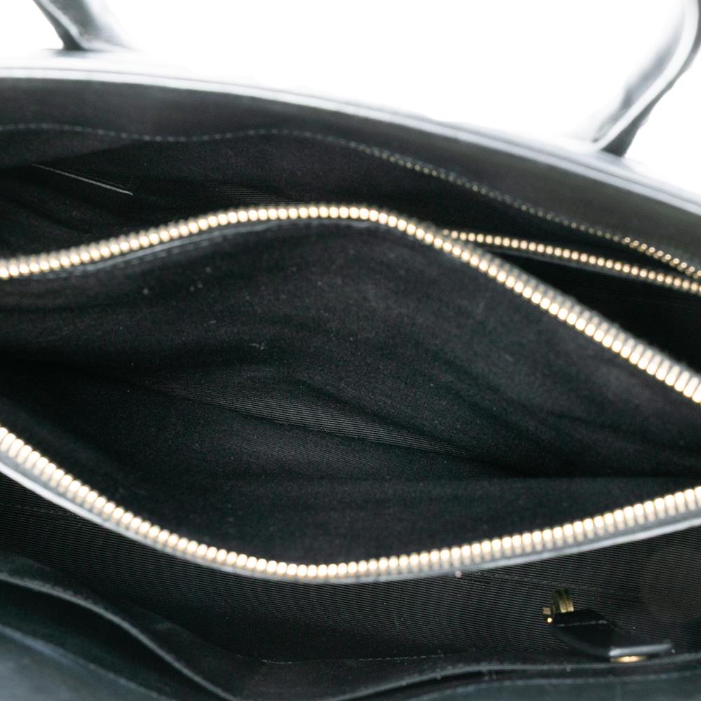 Saint Laurent B Saint Laurent Black Patent Leather Leather Small Patent Sac De Jour Satchel Italy