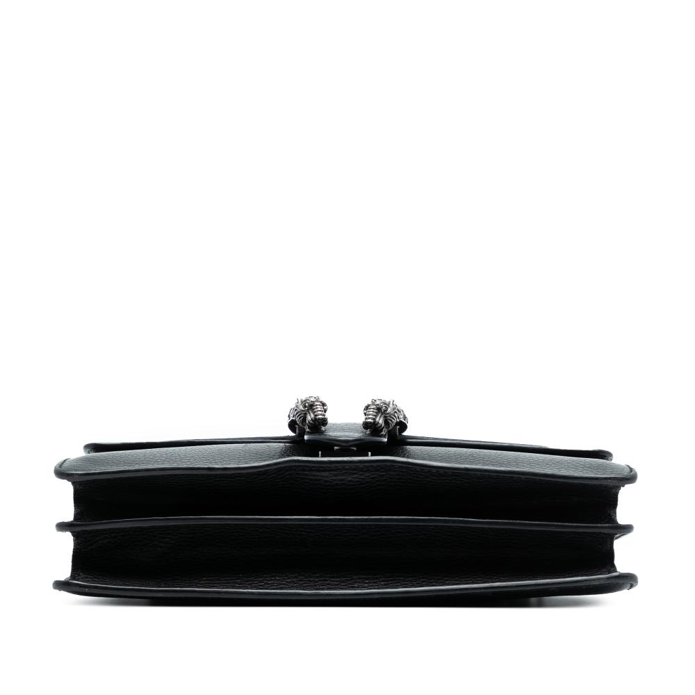 Gucci B Gucci Black Calf Leather Small Dionysus Shoulder Bag Italy