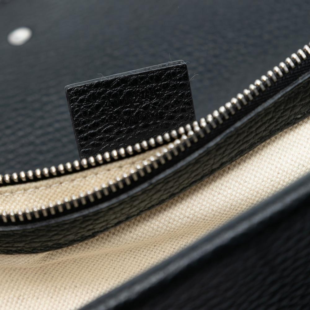 Gucci B Gucci Black Calf Leather Small Dionysus Shoulder Bag Italy